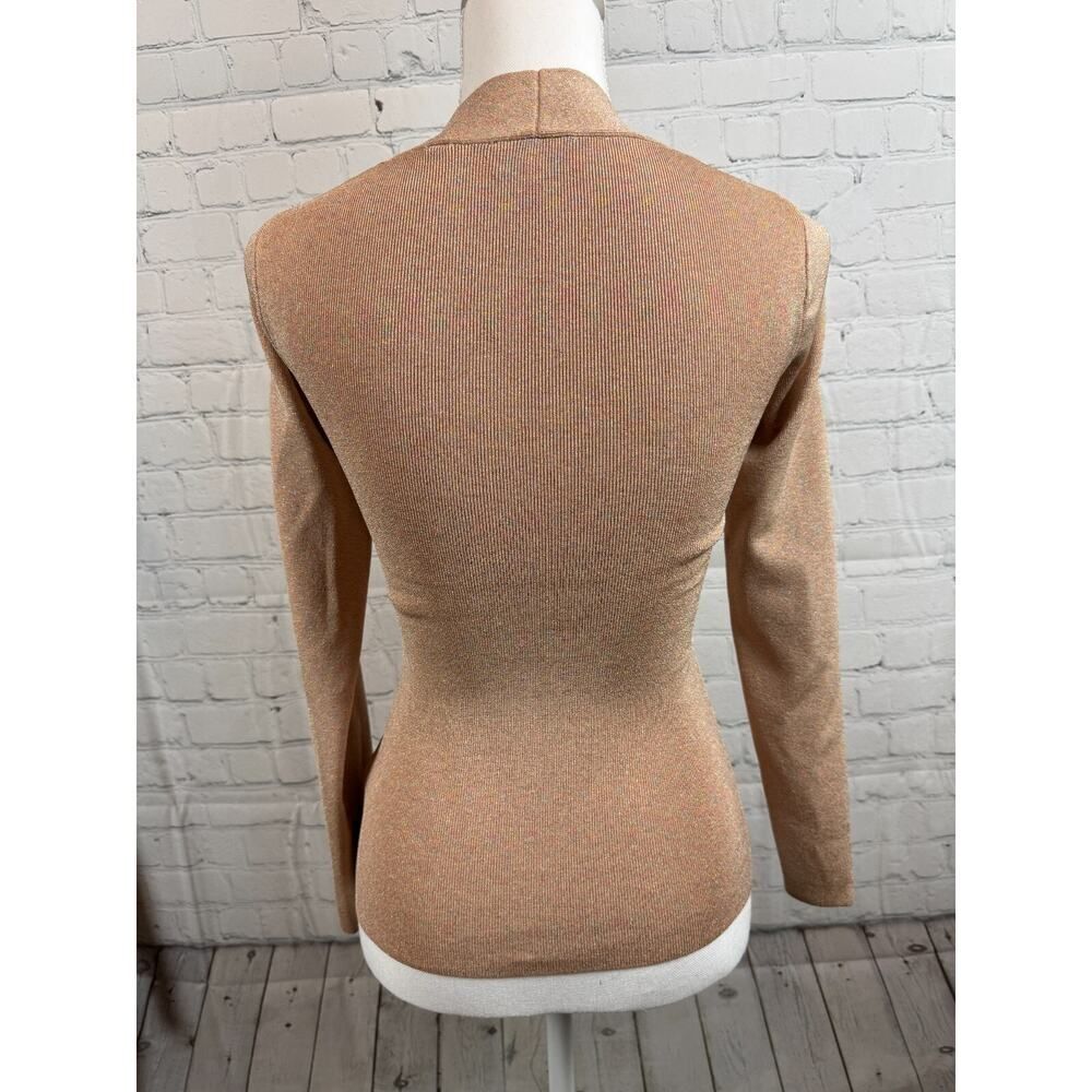 TED BAKER Eloisy dusky pink faux wrap cross over knit pullover size 0 (2 US) - Picture 4 of 7